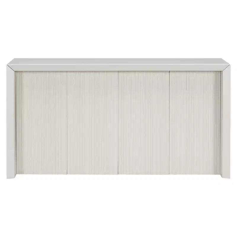 Console d'entrée simple en placage de bois d'acacia avec motif ondulé, adaptée pour le bureau, l'entrée, le couloir, le salon, le hall d'entrée.