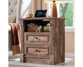 Mastgoal 26 Nightstand with Charging, 23.6 Farmhouse Table Open Shelf & 2 Drawers