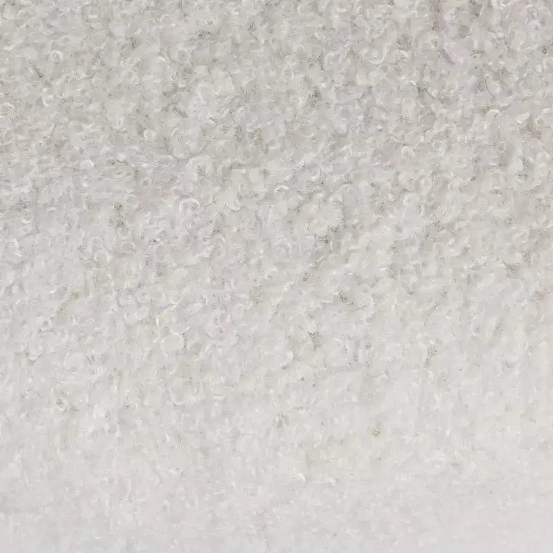 Tabouret de rangement rond rembourré en tissu bouclé avec couvercle amovible, crème
