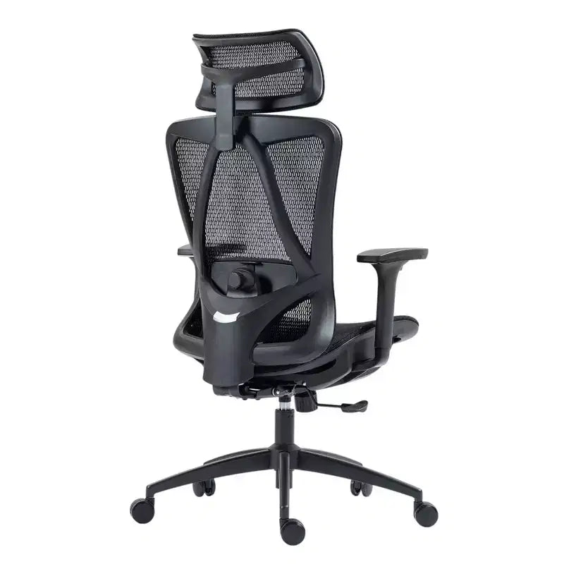 Chaise de bureau pivotante à roulettes réglable en hauteur noire