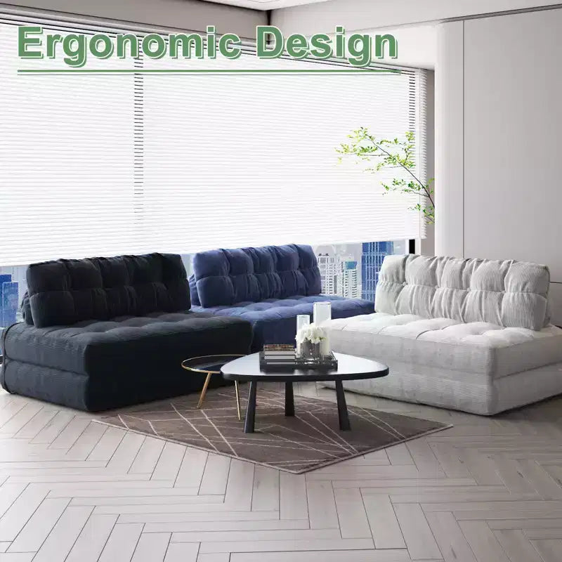 Canapé-lit pliable, canapé-futon, canapé-lit pliable pour salon, fauteuil convertible avec oreiller matelas pliable et soutien dorsal