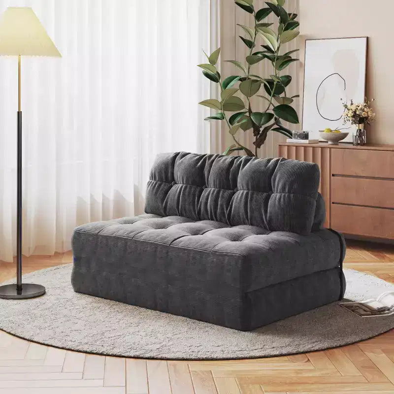 Canapé-lit pliable, canapé-futon, canapé-lit pliable pour salon, fauteuil convertible avec oreiller matelas pliable et soutien dorsal