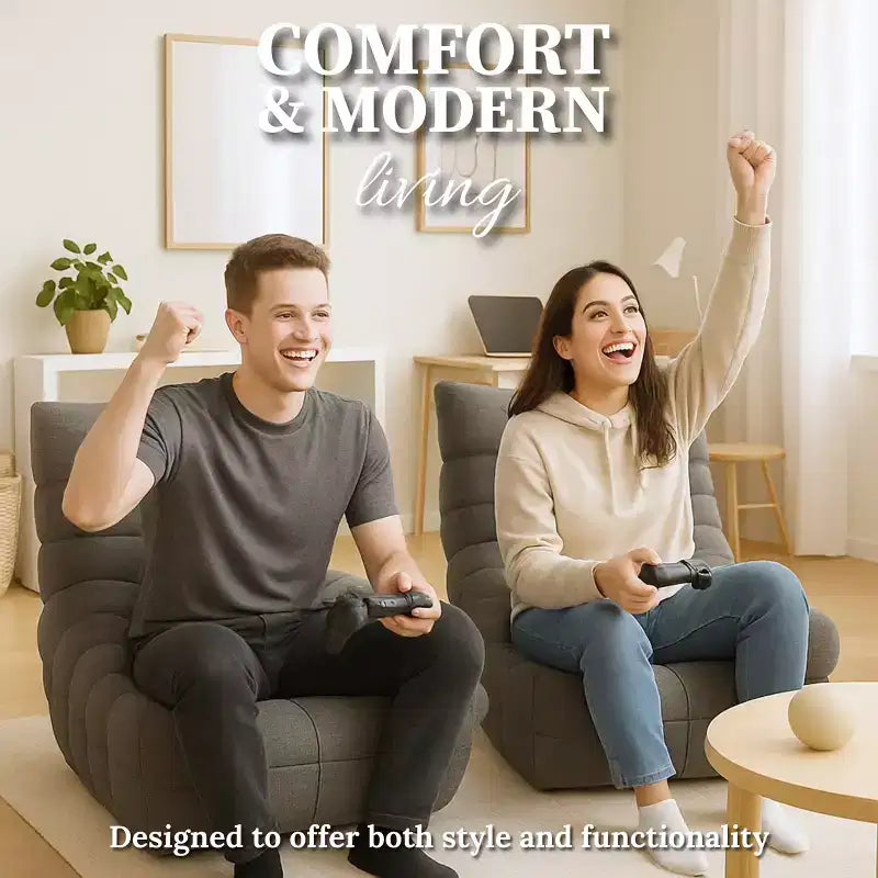 Fauteuil d'appoint moderne - Fauteuil rembourré confortable avec coussin haute densité et mousse moelleuse - Chaise de canapé élégante pour salon ou chambre à coucher - Gris Teddy