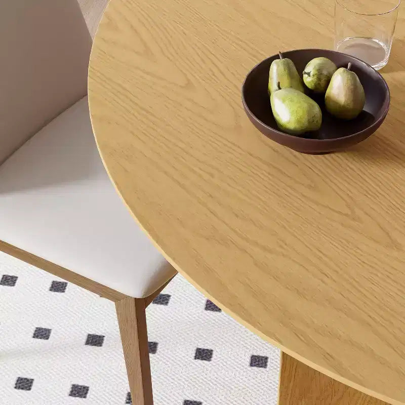 Table à manger ovale noire de style ferme de 67 po pour 4 à 6 personnes avec pieds de table arqués ronds pour salle à manger et salon