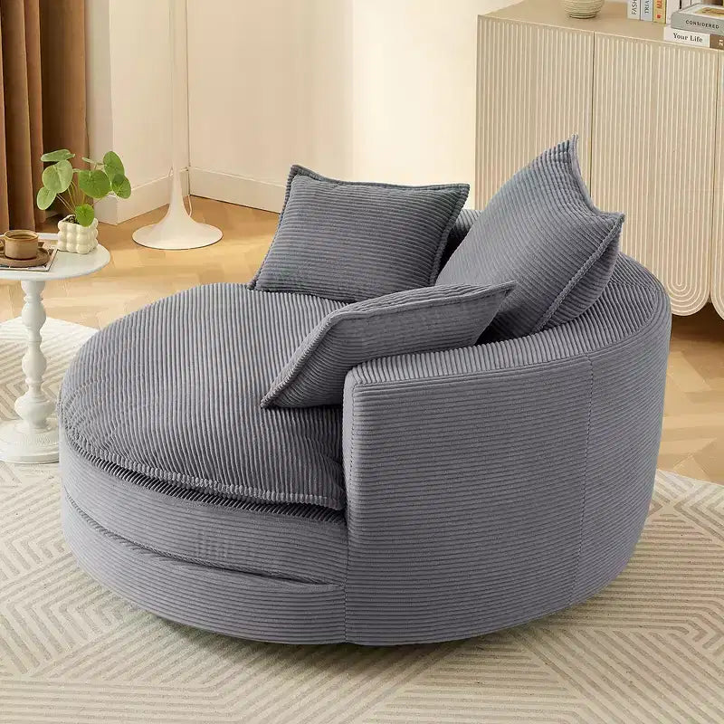 Fauteuil pivotant à 360° avec coussin double épaisseur