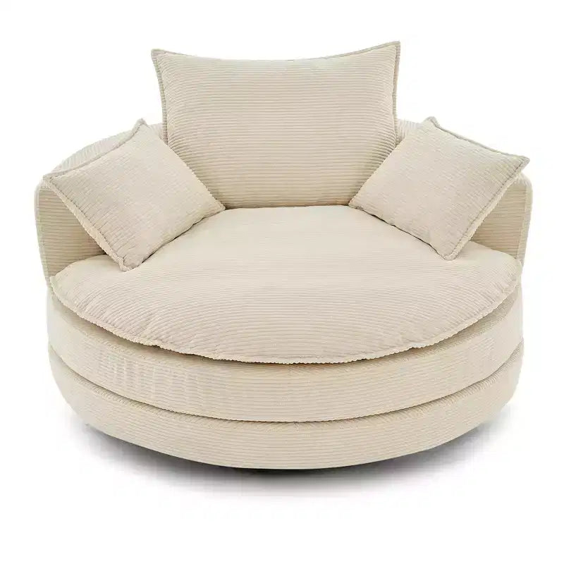 Fauteuil pivotant à 360° avec coussin double épaisseur