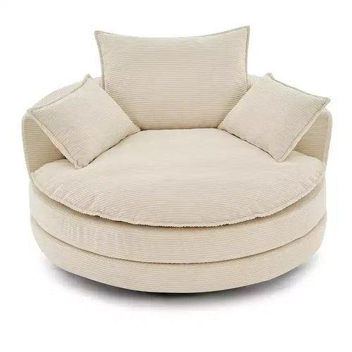 Fauteuil pivotant à 360° avec coussin double épaisseur