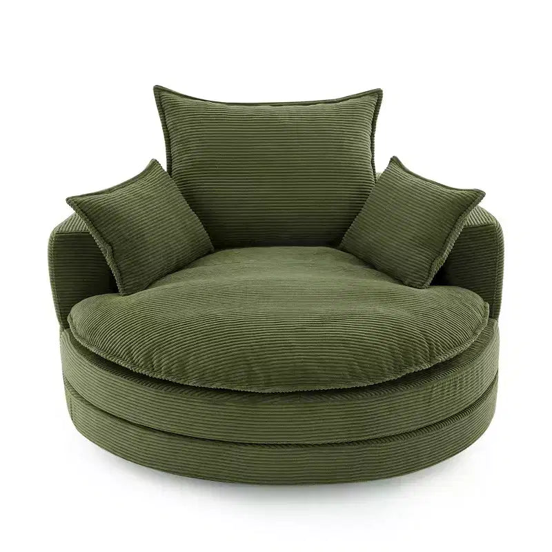 Fauteuil pivotant à 360° avec coussin double épaisseur