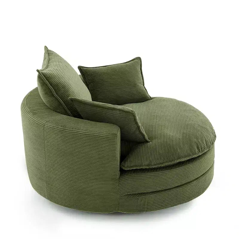 Fauteuil pivotant à 360° avec coussin double épaisseur