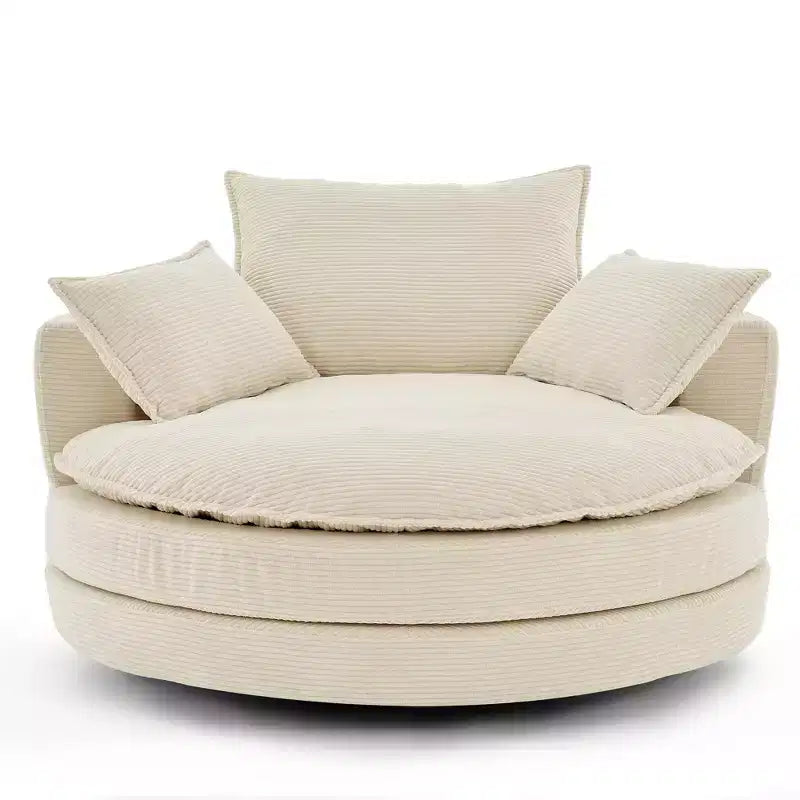 Fauteuil pivotant à 360° avec coussin double épaisseur