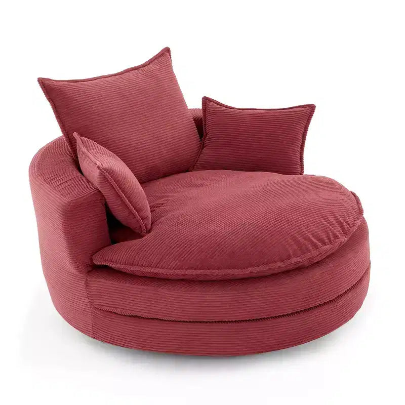 Fauteuil pivotant à 360° avec coussin double épaisseur