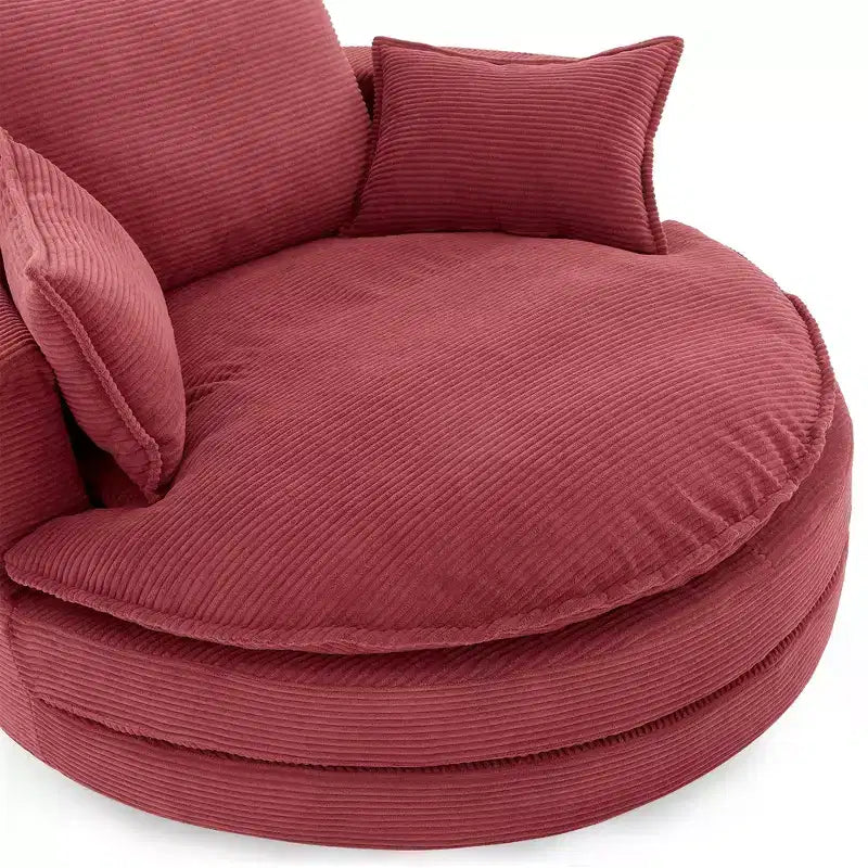 Fauteuil pivotant à 360° avec coussin double épaisseur