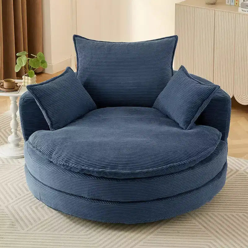 Fauteuil pivotant à 360° avec coussin double épaisseur