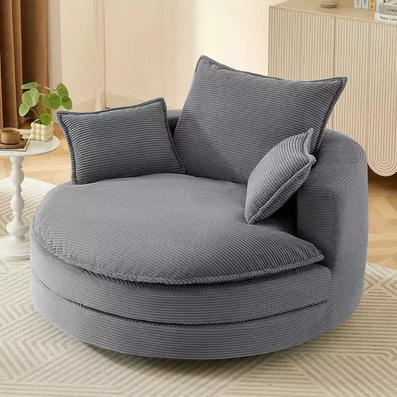 Fauteuil pivotant à 360° avec coussin double épaisseur