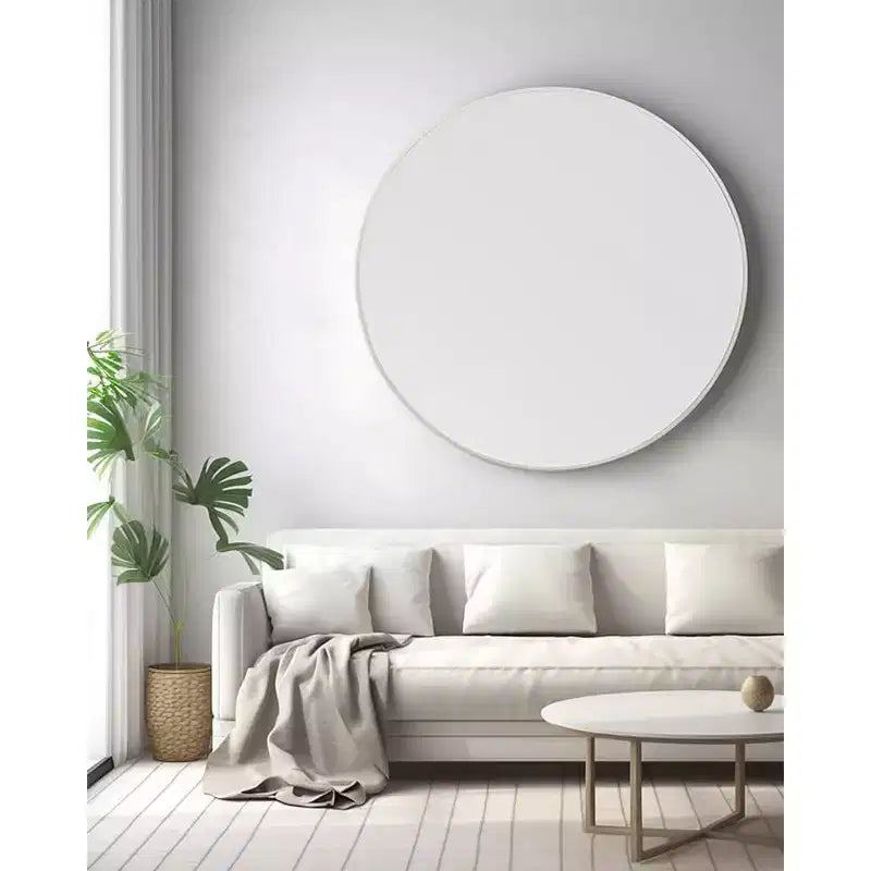 Miroir mural de salle de bain rond de 42 pouces, verre HD premium, cadre en aluminium antirouille