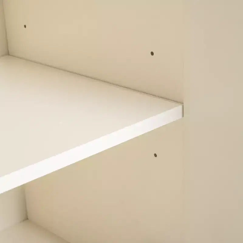 Buffet sophistiqué, meuble de rangement avec 4 portes linéaires complexes, meuble de bar à café pour salle à manger, salon, entrée