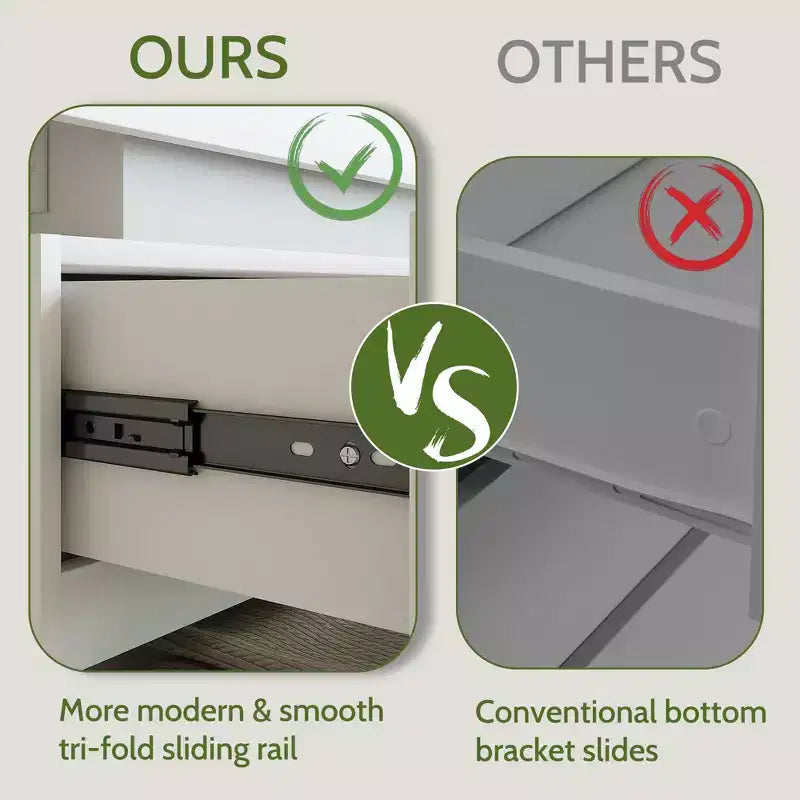 Commode à 9 tiroirs avec prise de courant, Commode avec lumières LED, Commode de rangement moderne pour placard, Armoire de rangement double largeur pour chambre