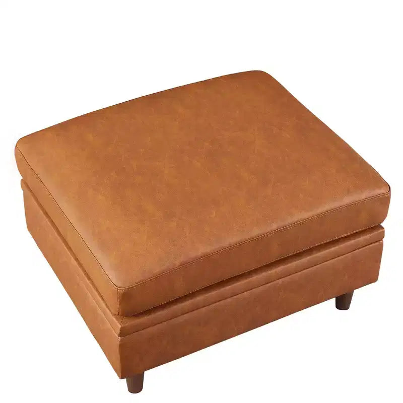 Module de rangement ottomane pour salon, module ottoman carré pour canapé-lit sectionnel, marron