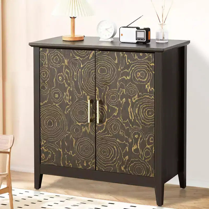 TROPOW Buffet Cabinet, 32 Coffee Bar Cabinet with Adjustable Shelf - Storage Cabinet for Living Room, Entryway
