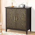 TROPOW Buffet Cabinet, 32 Coffee Bar Cabinet with Adjustable Shelf - Storage Cabinet for Living Room, Entryway