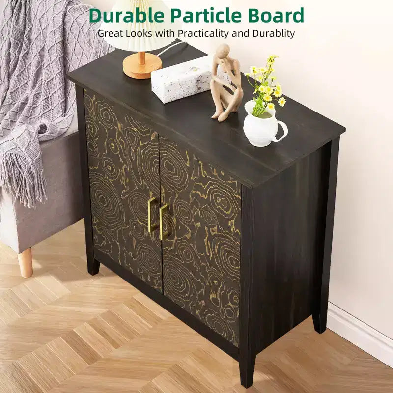 Buffet de cuisine, meuble bar à café de 81 cm avec étagère réglable, meuble de rangement pour salon, entrée