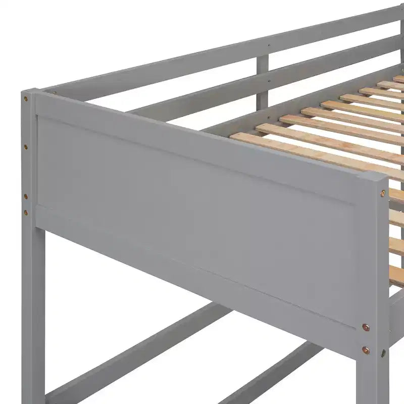 Lit mezzanine simple avec échelle, cadre de lit mezzanine en bois pour enfants, adolescents et adultes