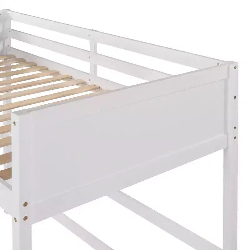 Lit mezzanine simple avec échelle, cadre de lit mezzanine en bois pour enfants, adolescents et adultes