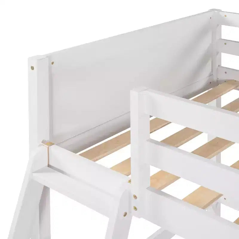 Lit mezzanine simple avec échelle, cadre de lit mezzanine en bois pour enfants, adolescents et adultes