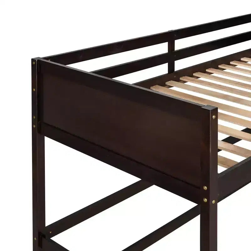 Lit mezzanine simple avec échelle, cadre de lit mezzanine en bois pour enfants, adolescents et adultes