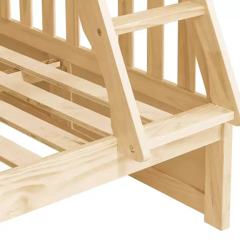 Lit superposé Bradley Modern en bois, deux places superposées et un lit double en bas, avec tiroirs de rangement