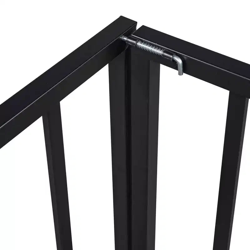 Lit mezzanine en métal avec clôture et porte ouvrante Espace de jeu et de couchage pour enfants