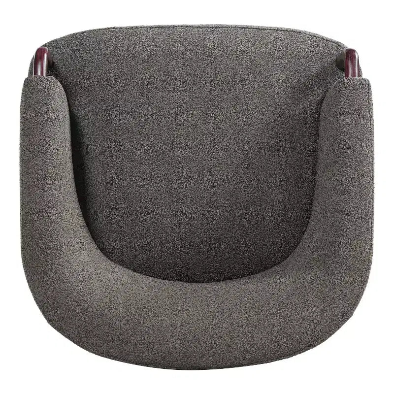 Fauteuil pivotant à 360° - Fauteuil d'appoint rembourré - Fauteuil de lecture ergonomique - Fauteuil de coiffeuse confortable avec dossier incurvé