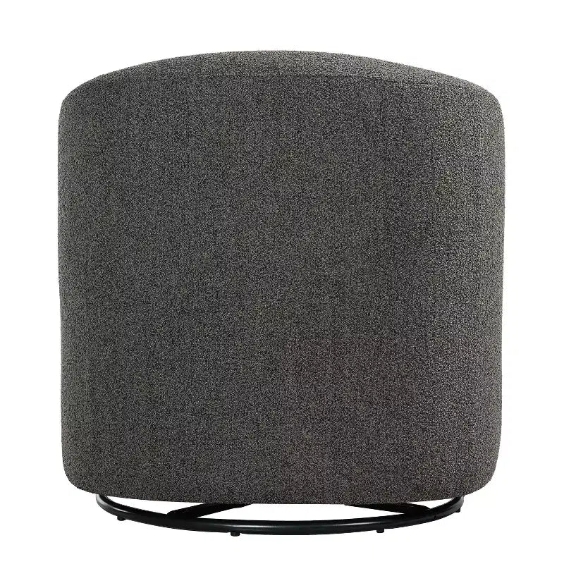 Fauteuil pivotant à 360° - Fauteuil d'appoint rembourré - Fauteuil de lecture ergonomique - Fauteuil de coiffeuse confortable avec dossier incurvé