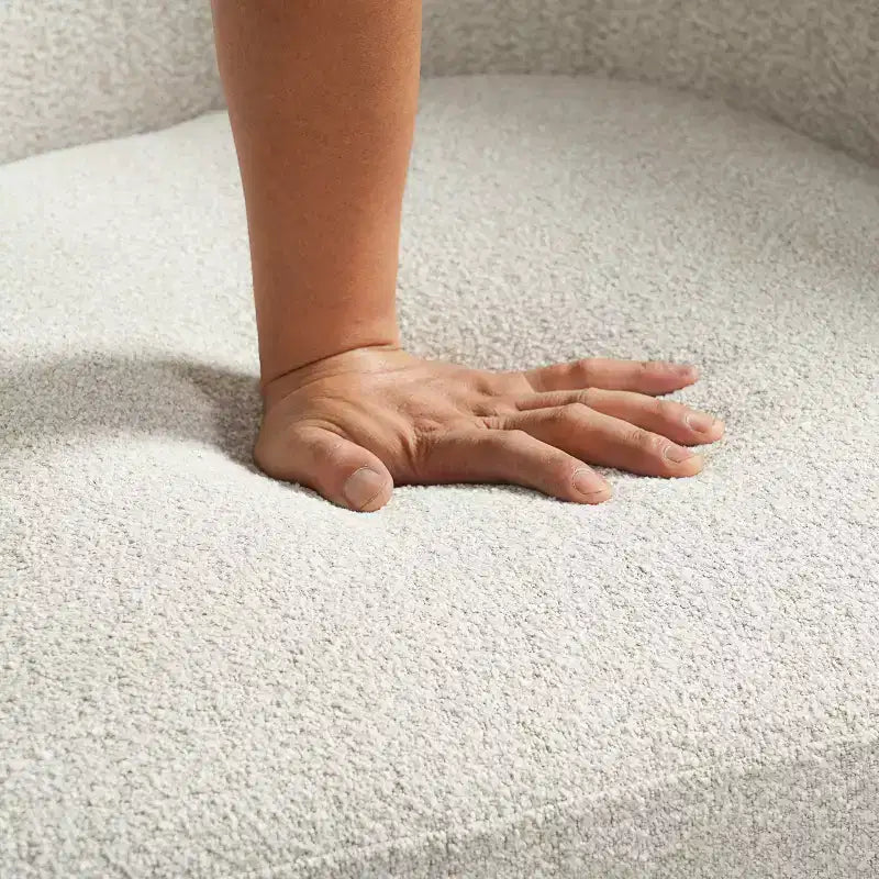 Fauteuil pivotant à 360° - Fauteuil d'appoint rembourré - Fauteuil de lecture ergonomique - Fauteuil de coiffeuse confortable avec dossier incurvé