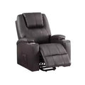 Acme Furniture Evander Leather Aire Power Recliner Sofa Brown