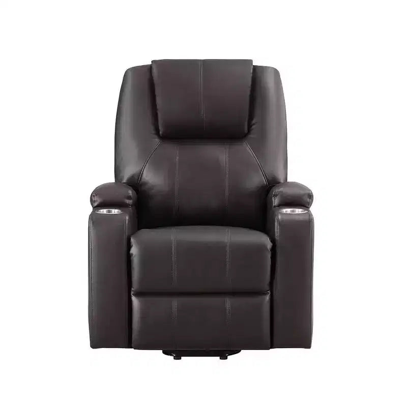 Canapé inclinable électrique Evander Leather Aire marron
