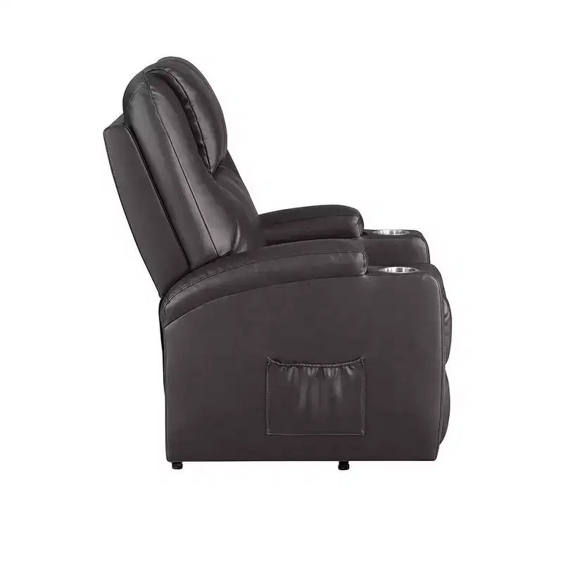 Canapé inclinable électrique Evander Leather Aire marron