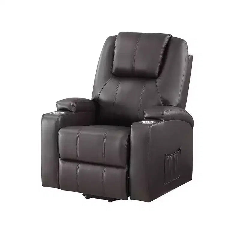 Canapé inclinable électrique Evander Leather Aire marron