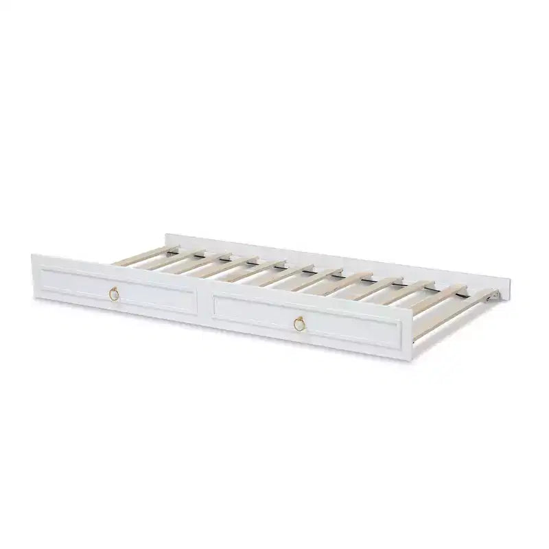 Lit gigogne Mariana en bois finition blanc -